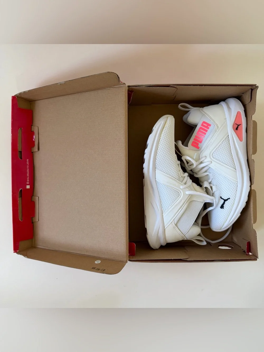 Puma Women's Enzo 2 Training Lace Up Shoes NEW IN BOX White/Ignite Pink 6.5M